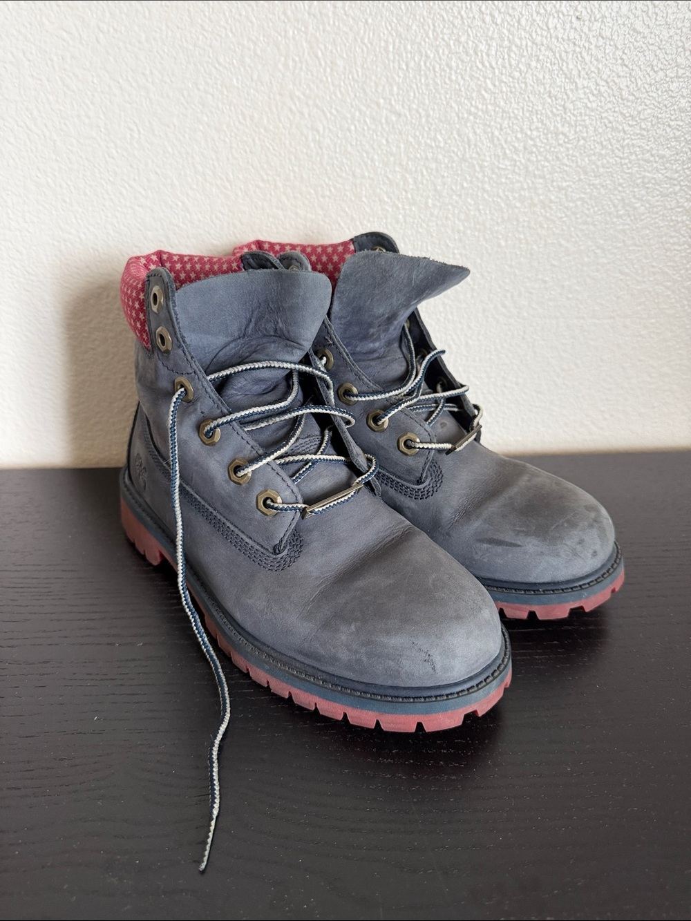 Timberland Junior 6" Premium Boots Navy US4/EU37.5 (Wmn 5.5)